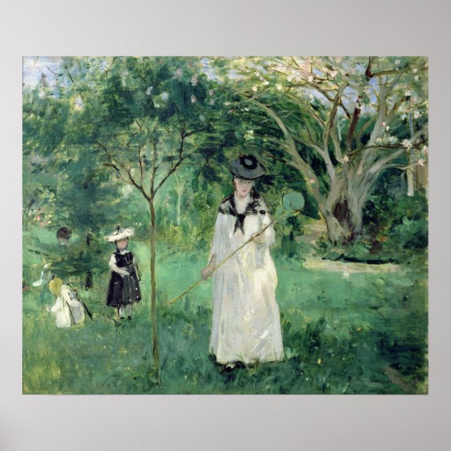 Poster La chasse aux papillons, 1874 (Devant)