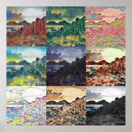 Poster La Chaussée des Géants...Collage Irlande du Nord