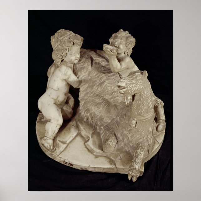 Poster La chèvre Amalthea, c.1615 (Devant)