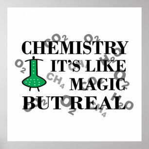 Poster La chimie est comme de la magie mais réelle