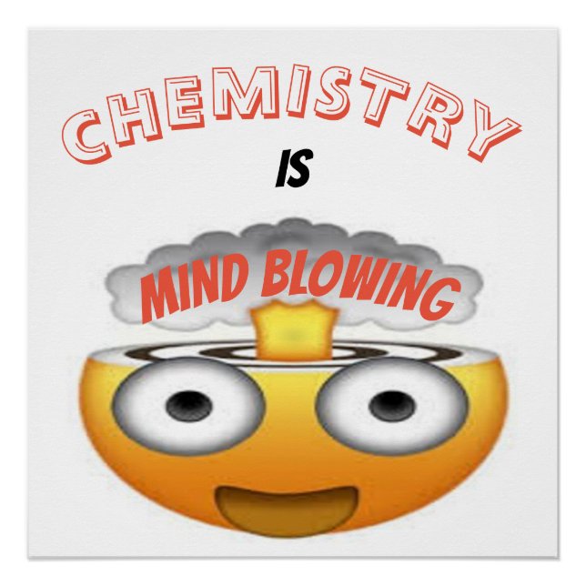 POSTER LA CHIMIE EST L'ESPRIT DE SOUFFLER L'ÉMOJI (Devant)