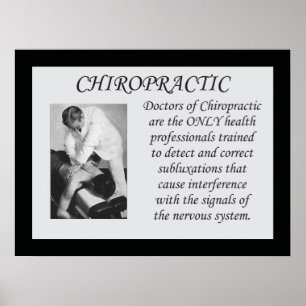 Poster La chiropractie corrige l'affiche de citation de