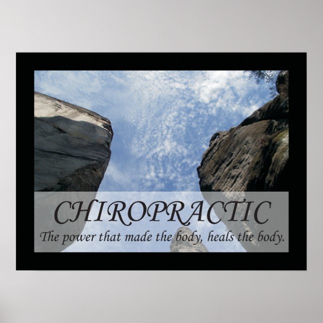 Poster La chiropratique guérit les citations du corps (Devant)