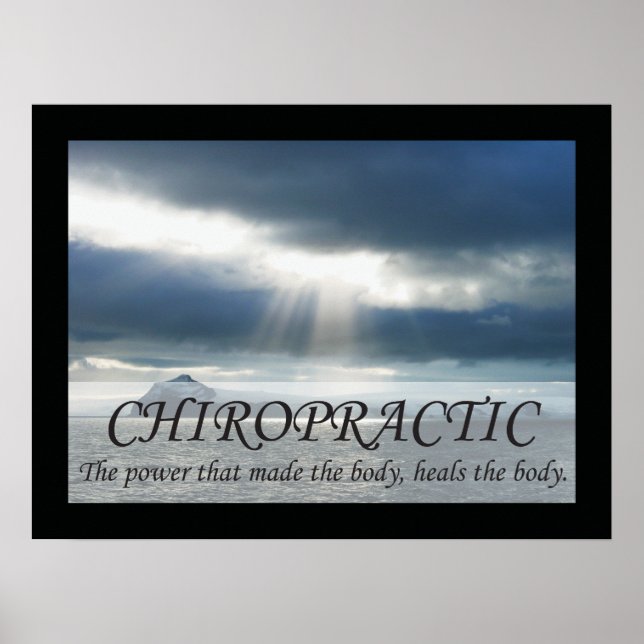 Poster La chiropratique guérit les citations du corps (Devant)