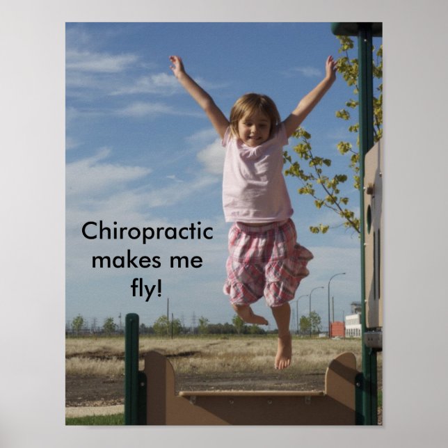 Poster La chiropratique me fait voler (Devant)