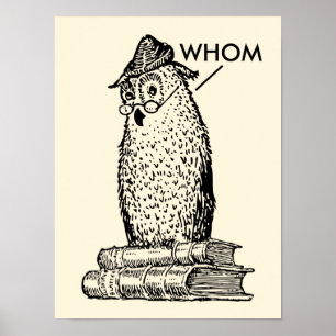 Poster La Chouette De Grammaire Dit Qui La Grammaire