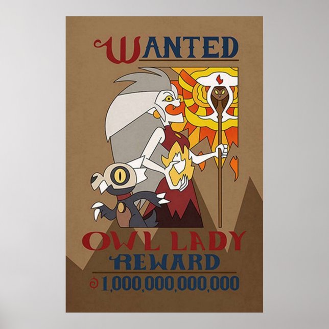 Poster La Chouette de la Dame de Chouette Recherchée (Devant)