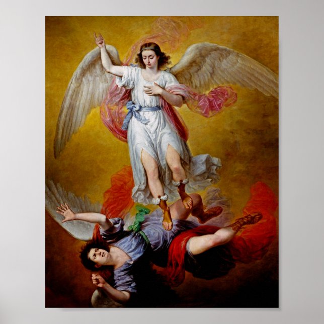 Poster La chute de Lucifer par Antonio Maria Esquivel (Devant)