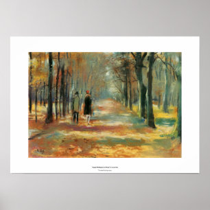 Poster La chute laisse à promenade paisible l'art coloré