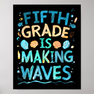 Poster La Cinquième Année Rend Les Vagues Aux Enfants De 