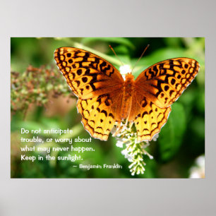 Poster La citation de inspiration gardent au soleil le