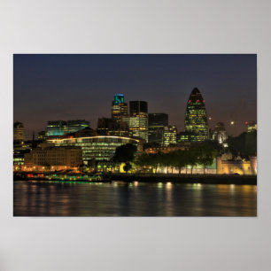 Poster La City de Londres la nuit