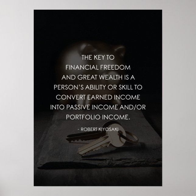 Poster La clé de la liberté financière - motivation du su (Devant)