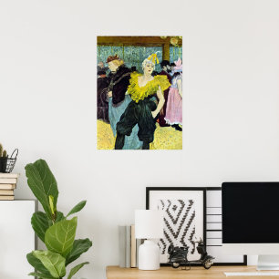 Poster La Clownesse (clown) Cha-U-Kao par Toulouse Lautre