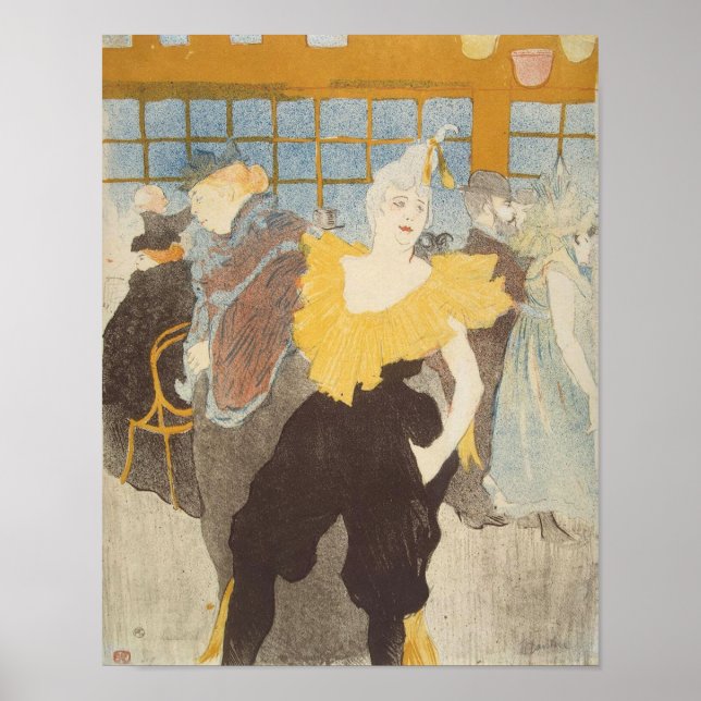 Poster La clownesse dans la Rouge, 1897 (Devant)