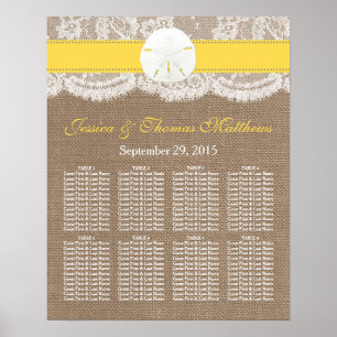 Poster La collection de mariages de plage de sable jaune 