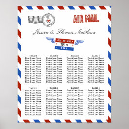 Poster La collection moderne de Mariage Airmail Plan de s