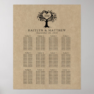 Poster La collection Rustique de Mariage Heart Tree Siège