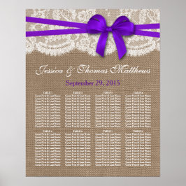 Poster La collection Rustique de Mariage pourpre