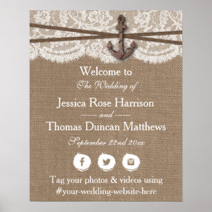 Poster La collection Rustique de Mariages d'Ancres nautiq
