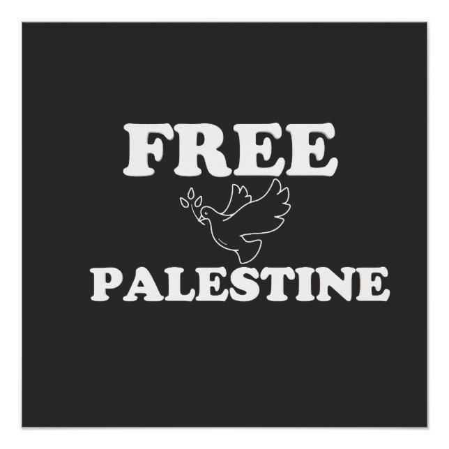 Poster La colombe de paix de la Palestine libre (Devant)
