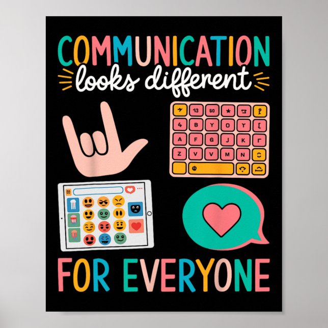 Poster La Communication Semble Différente Pour Tous L'Aut (Devant)