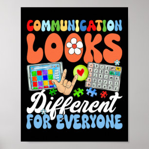 Poster La Communication super Semble Différente Pour Tout