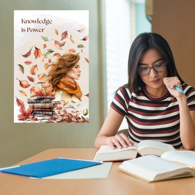 Poster La connaissance de l'aquarelle est source de puiss (Créateur téléchargé)