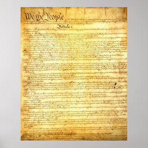 Poster La Constitution des États-Unis Vintage toile