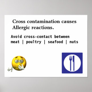 Poster La contamination croisée provoque des réactions al