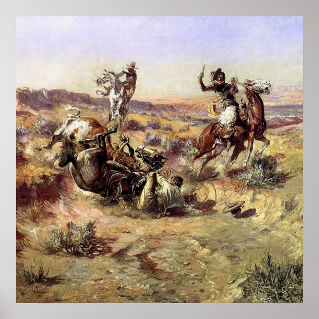 Poster "La corde brisée" de Charles M Russell (Devant)