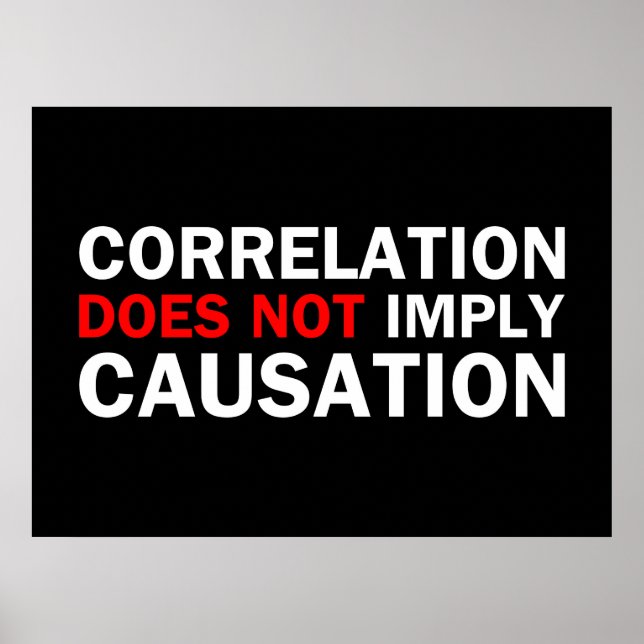 Poster La Corrélation N'Implique Pas La Causation (Devant)