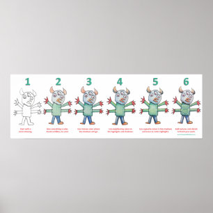 Poster La couleur aiment un monstre