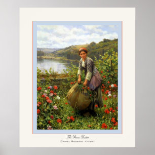 Poster La coupe d'herbe ~ Daniel Ridgway Knight