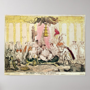 Poster La cour à Brighton un Chinois de La, 1816