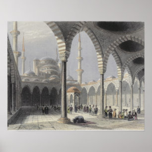 Poster La cour de la mosquée du sultan Achmet, Istanbul