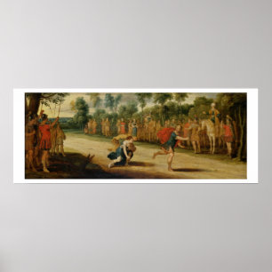 Poster La course d'Atalanta et de Hippomenes (huile sur
