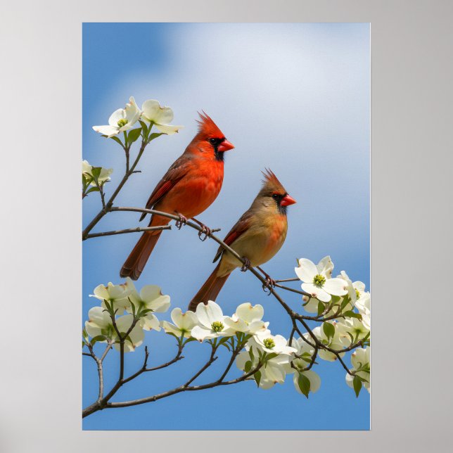 Poster La Courtoisie Cardinale : Dogwood Dreamscape (Devant)