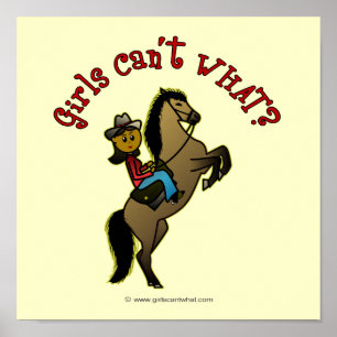 Poster La Cowgirl du cheval