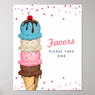 Poster La crème glacée estivale favorise la Fête des mari
