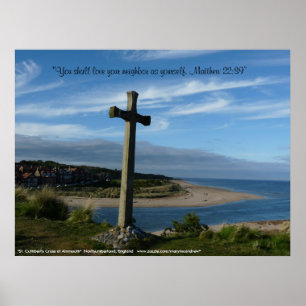 Poster La croix de St Cuthbert, Alnmouth le