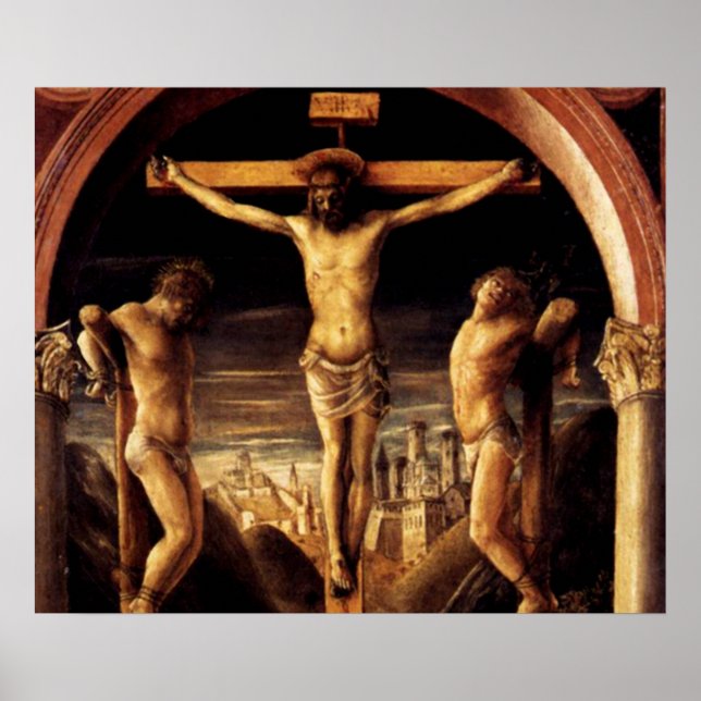 Poster La Crucifixion de Jésus par Vincenzo Foppa - 1456 (Devant)
