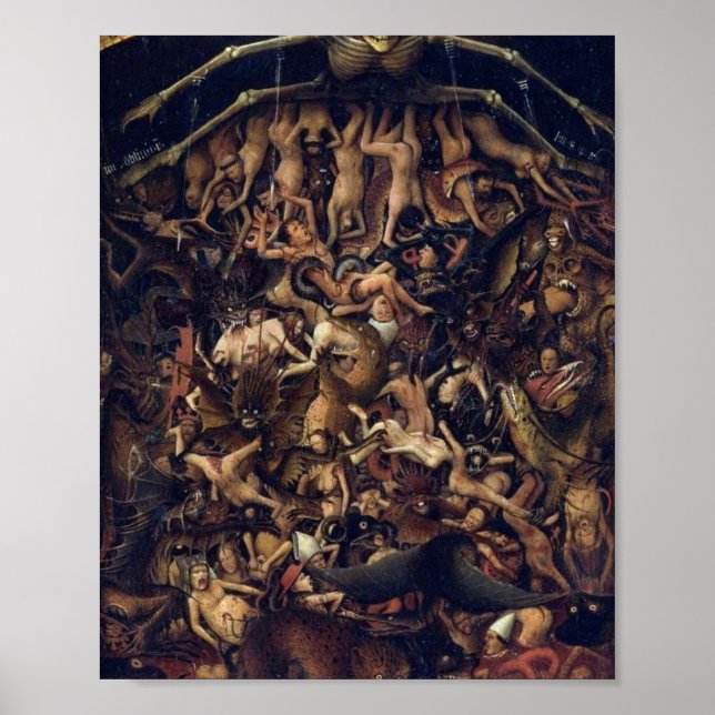 Poster La Crucifixion Le jugement Dernier de Jan Van Eyck (Devant)