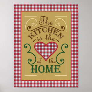 Poster La cuisine est au coeur du design de la maison