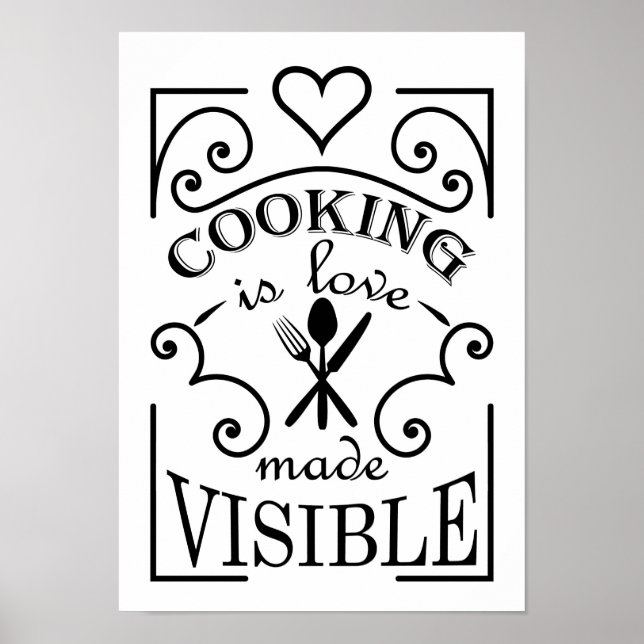 Poster 'La Cuisine est l'amour rendu visible' (Devant)