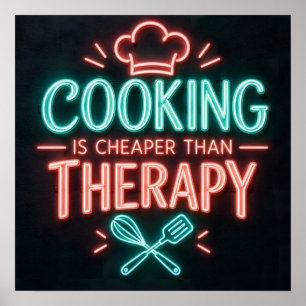 Poster La cuisine est moins chère que la thérapie