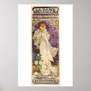 Poster La Dame aux Camélias par Alfons Mucha (1896)