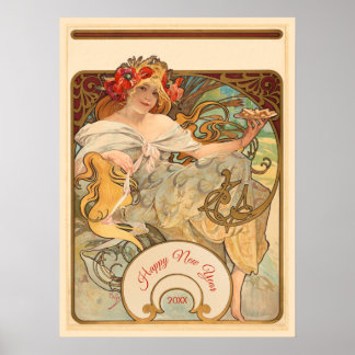 Poster La dame aux coiffes