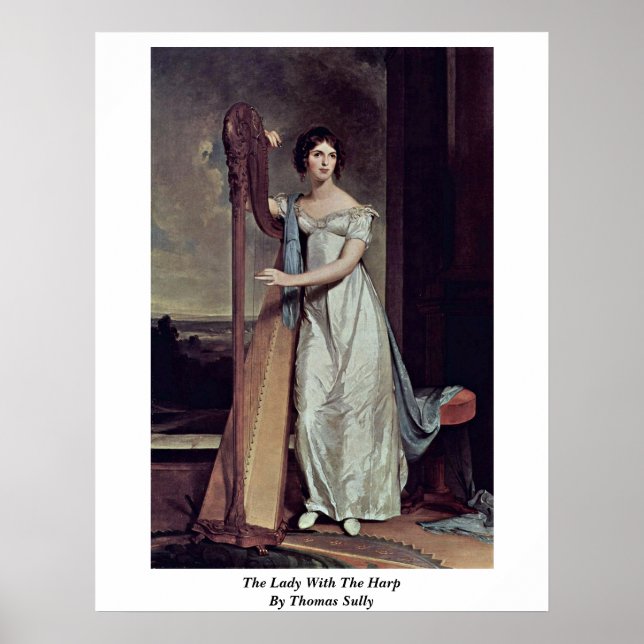 Poster La Dame Avec La Harpe De Thomas Sully (Devant)
