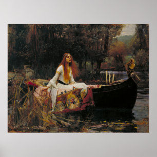 Poster La Dame de Shalott, John William Waterhouse
